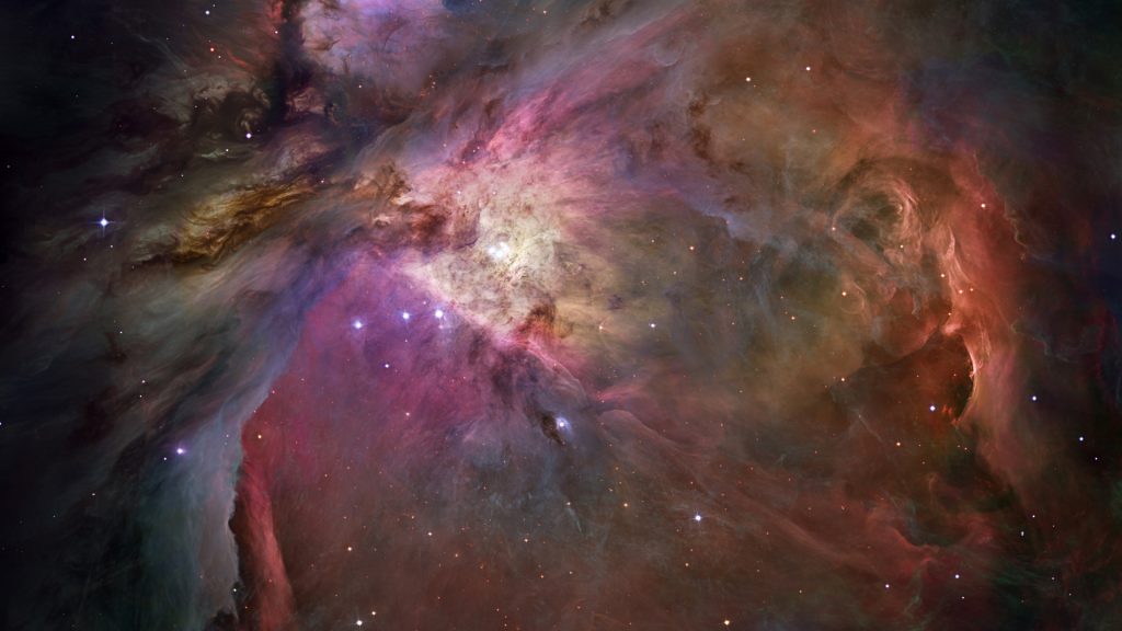 Hubble's Sharpest View of the diffuse Orion Nebula situated in the Milky Way