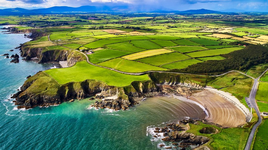 Kilmurrin Cove in Copper Coast UNESCO Global Geopark, County Waterford, Ireland