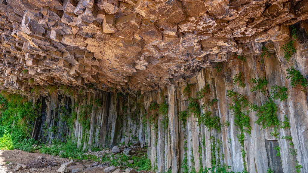 View of the rocks at the Symphony of the Stones in Garni Gorge, Armenia