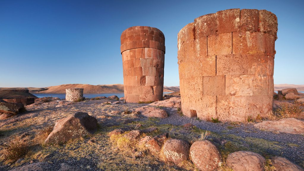 The Chullpas of Sillustani, Umayo Lagoon near Lake Titicaca, Puno, Peru