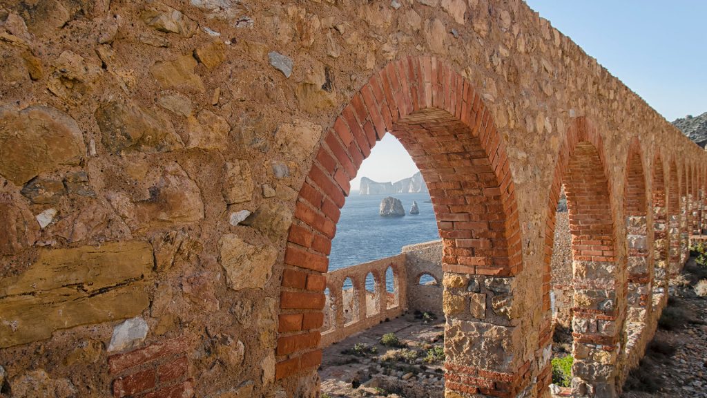 View of the La Marmora Washery at Nebida, Iglesias, Italy