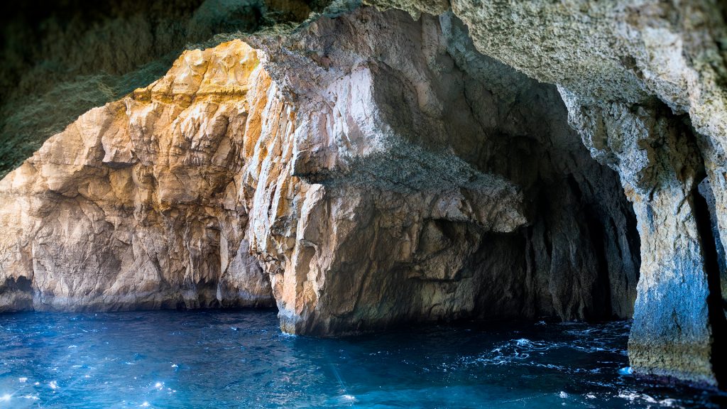 Mediterranean travel destination, the Blue Grotto area, Malta