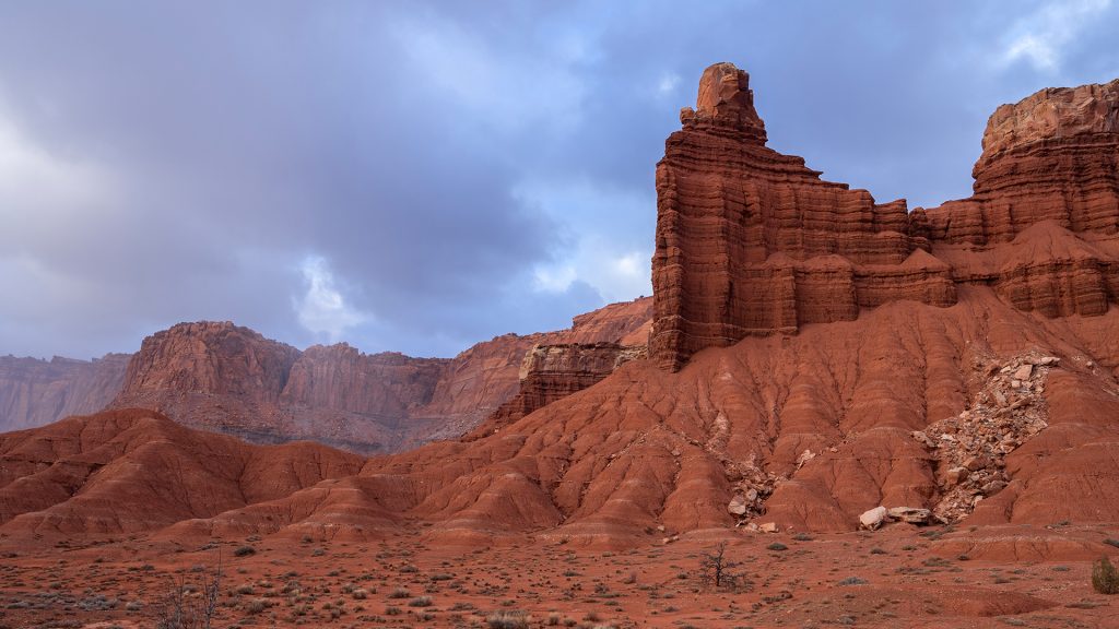 Chimney Rock, Torrey, Wayne County, Colorado Plateau, Capitol Reef National Park, Utah, USA