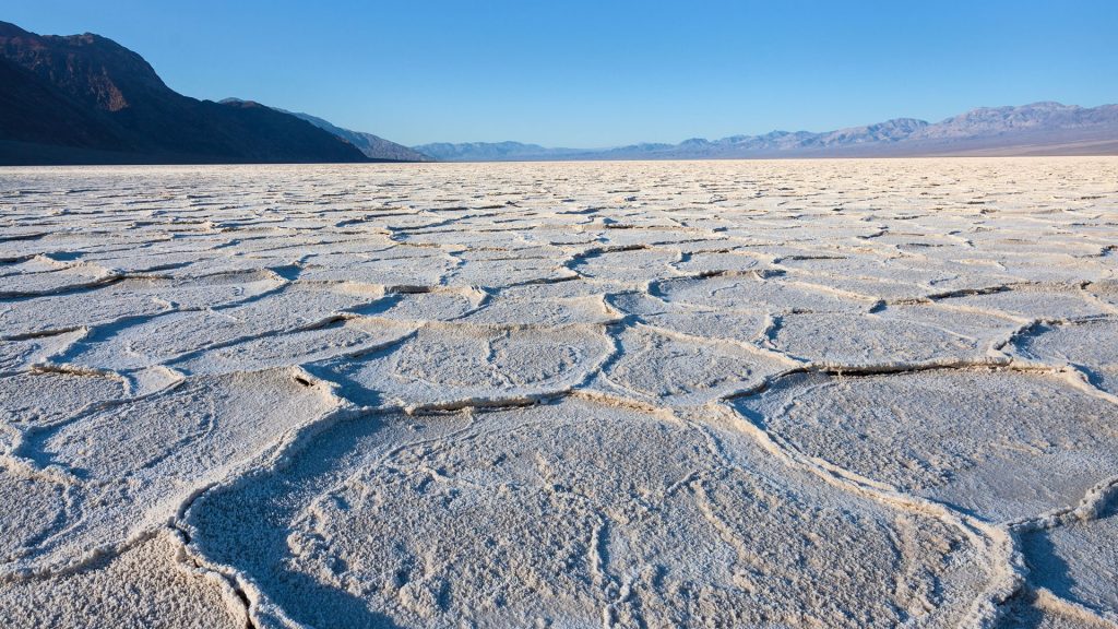 Salt Polygons, Badwater at Death Valley National Park, California, USA