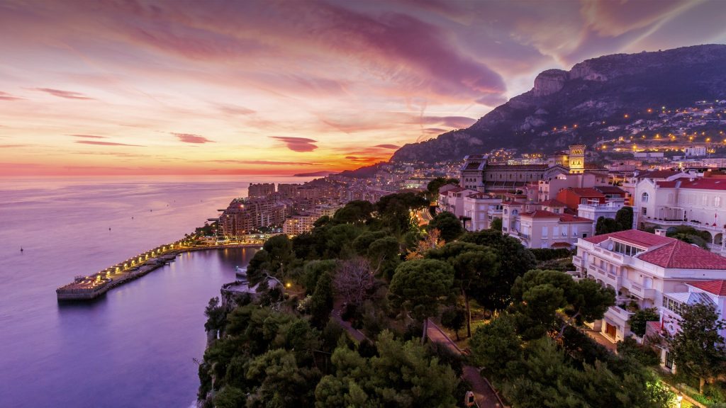 Monte Carlo at dusk, Monaco