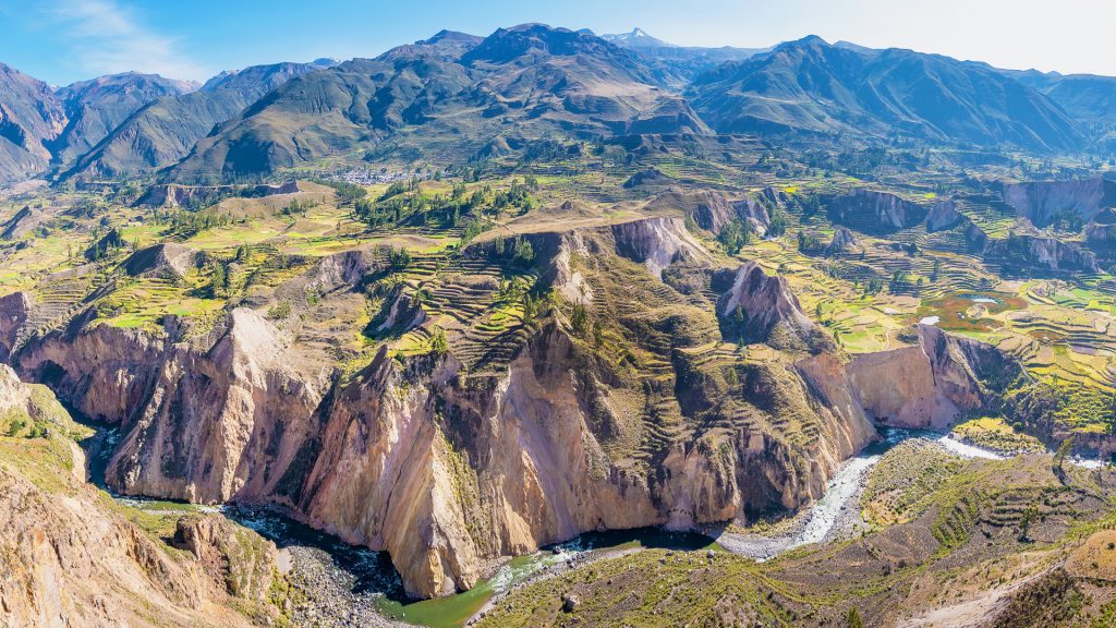 Colca Canyon morning view - one of the deepest canyons in the world, Arequipa, Peru