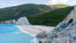 Remote and hidden Fteri beach in Kefalonia Island, Greece dcc82e2253b1c8a7a5a981cb1f85ba3f