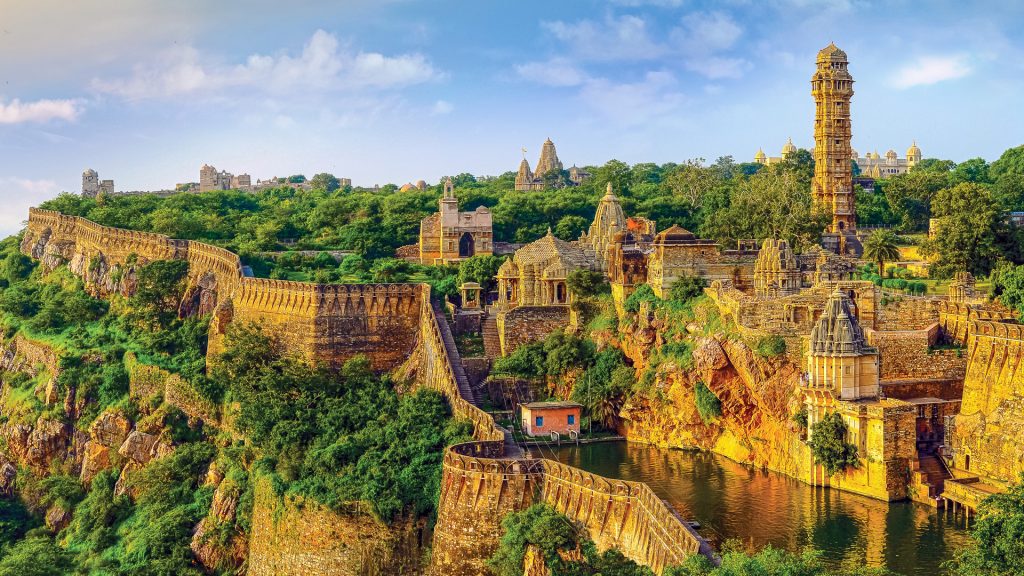 View of Chittor Fort, Chittorgarh, Rajasthan, India