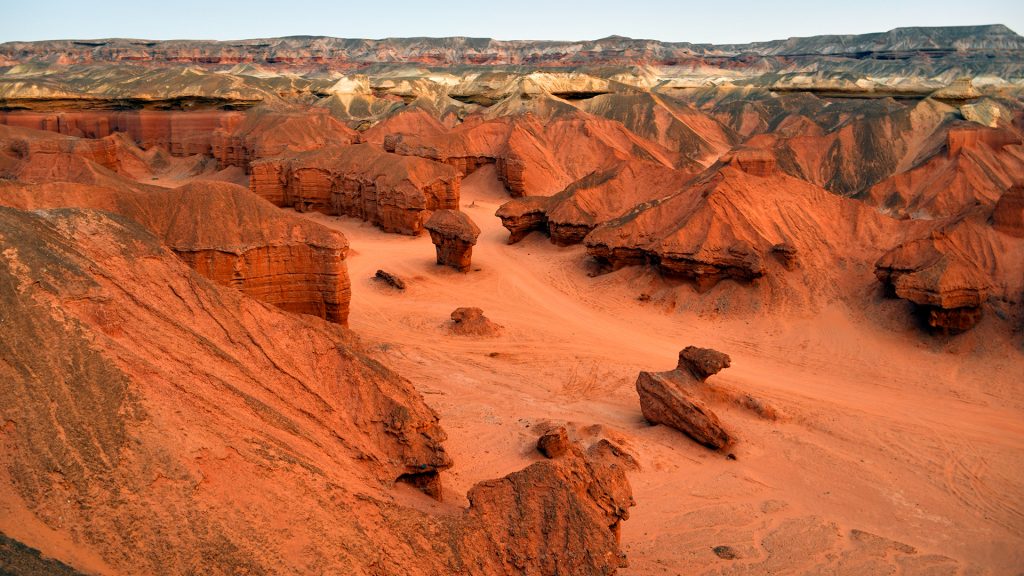 Giant towers rock formations at Colinas Canyon, Namibe desert, Angola